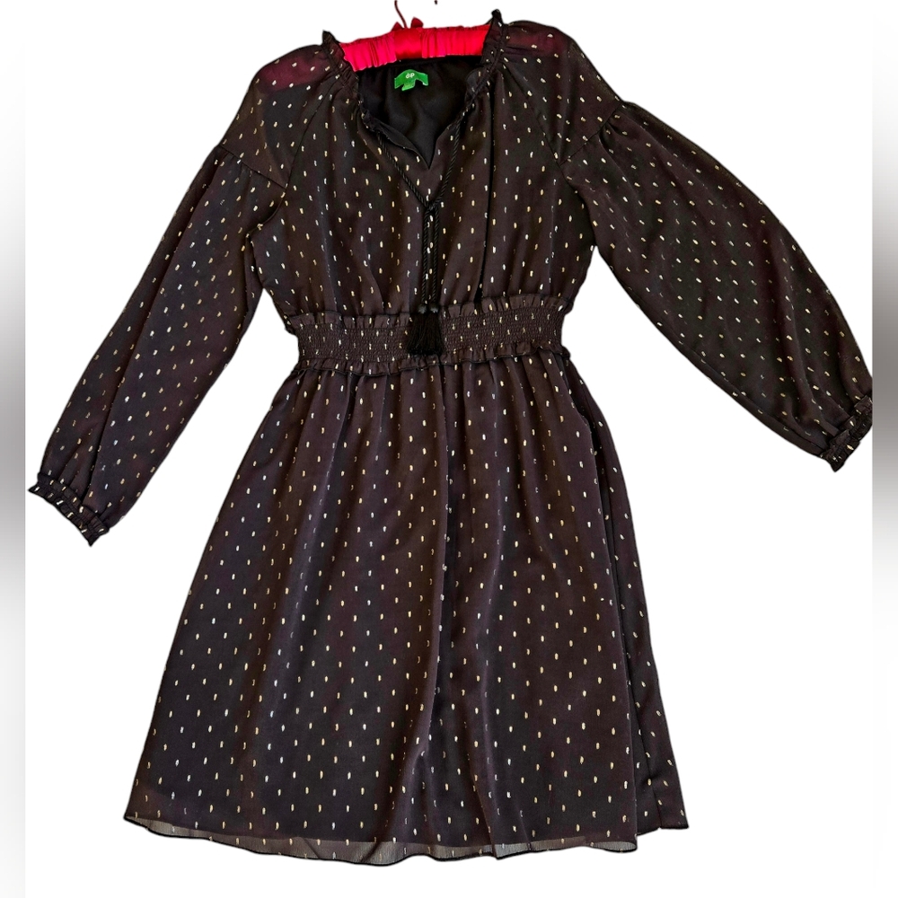 Bohemian black dress. Women's size small. Like new!